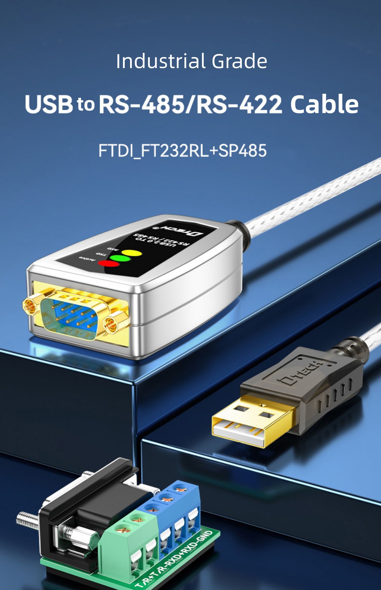 USB2.0 to RS422/485 Cable