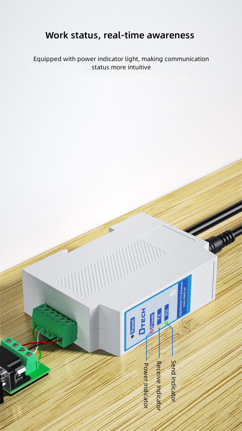 RS422/485 to Ethernet (Din Rail)