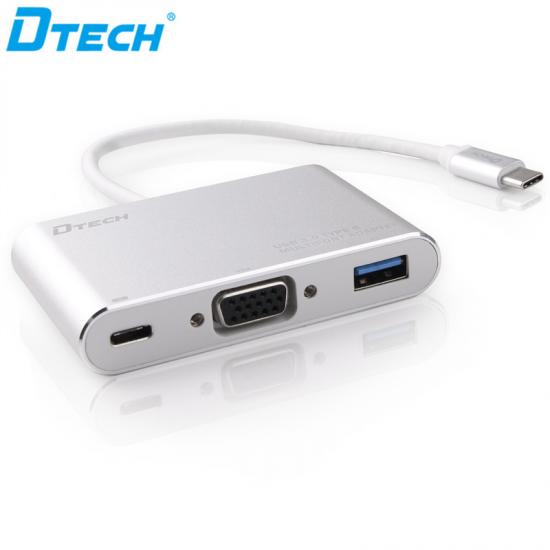 Top-selling DTECH DT-T0023 TYPE-C TO VGA+PD+USB3.0 CONVERTER