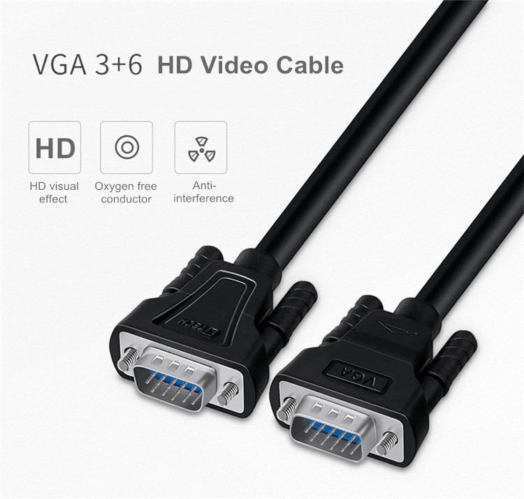 DTECH Câble VGA vers VGA Cable Mâle vers Mâle Supporte 1080P Haute résolution pour Écran Moniteur Projecteur PC TV HD 8 M 