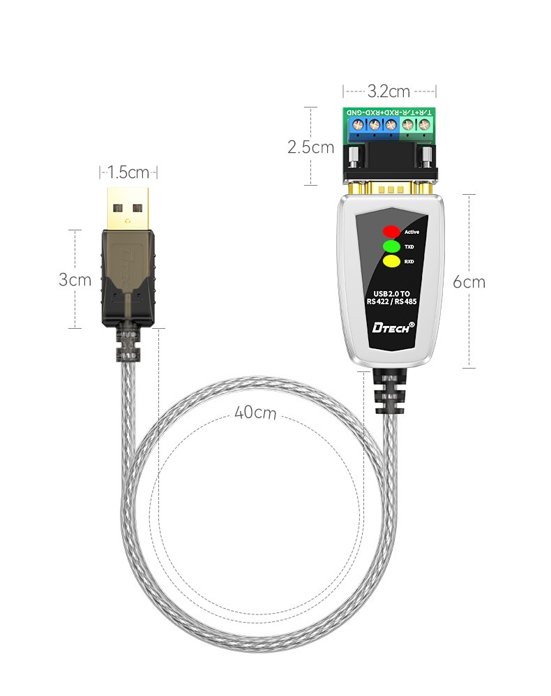 USB2.0 to RS422/485 Cable