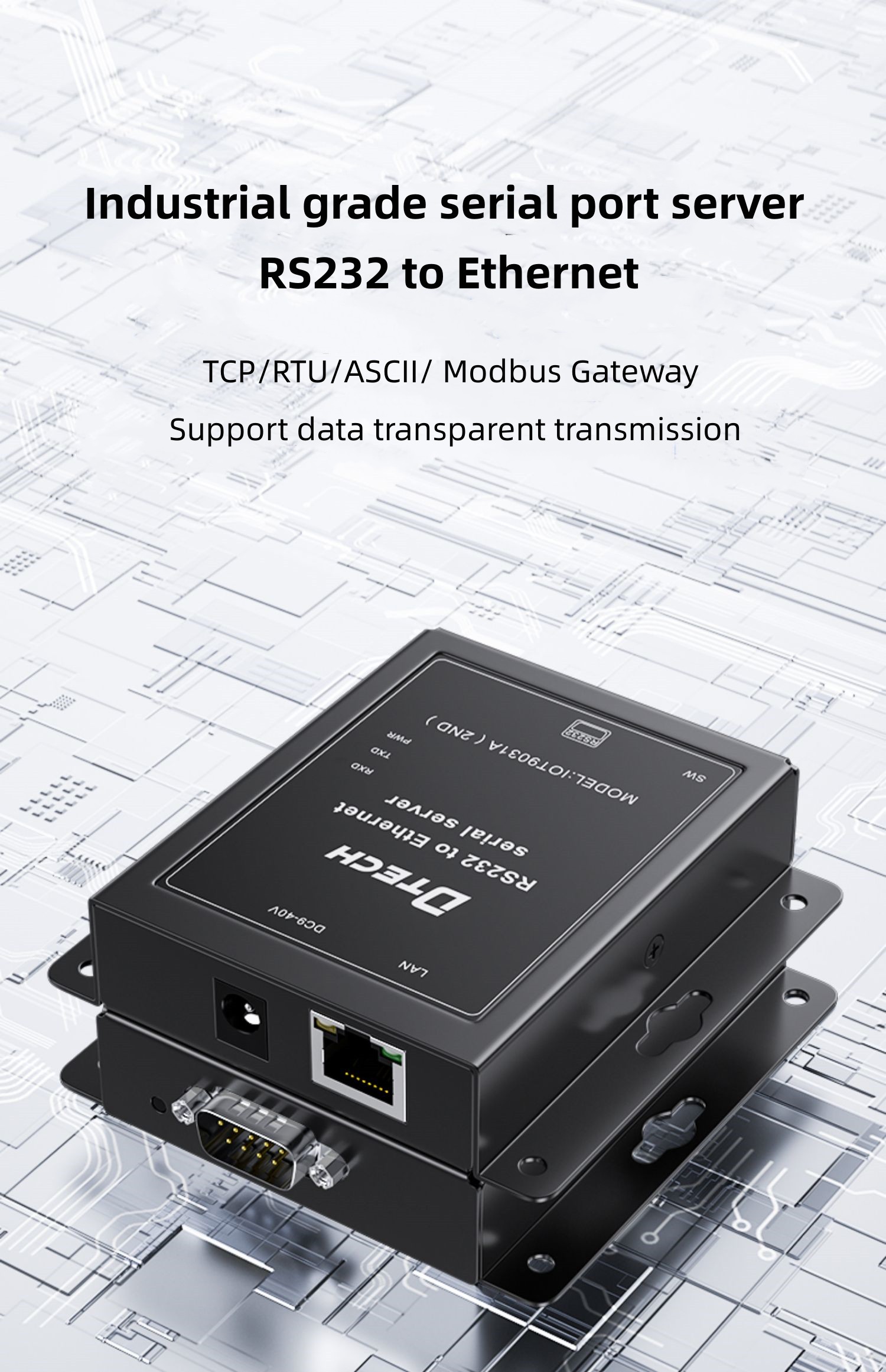 RS232 to Ethernet Serial Server