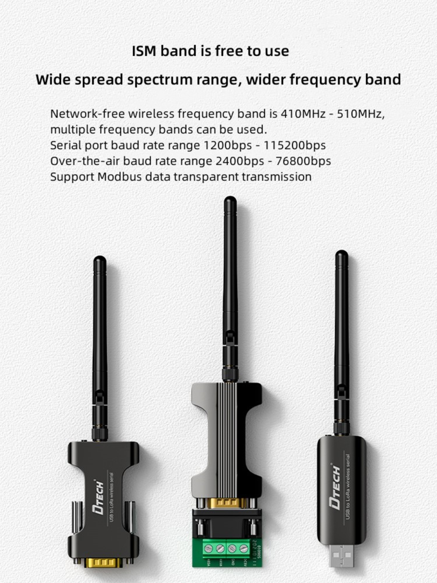 USB/RS232/RS485 to TPUNB Wireless Serial