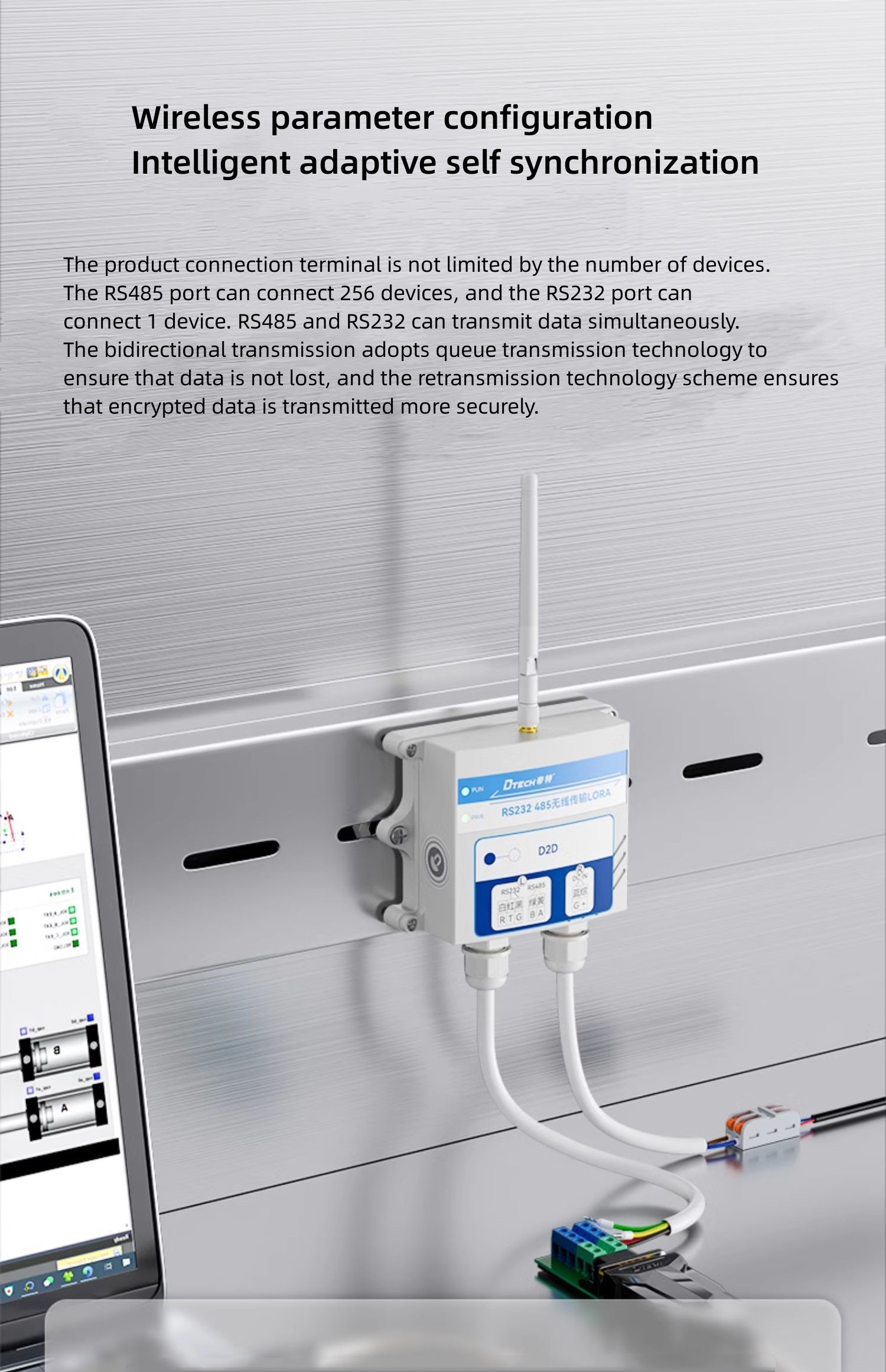 RS232/485 wireless data transmission station DTU