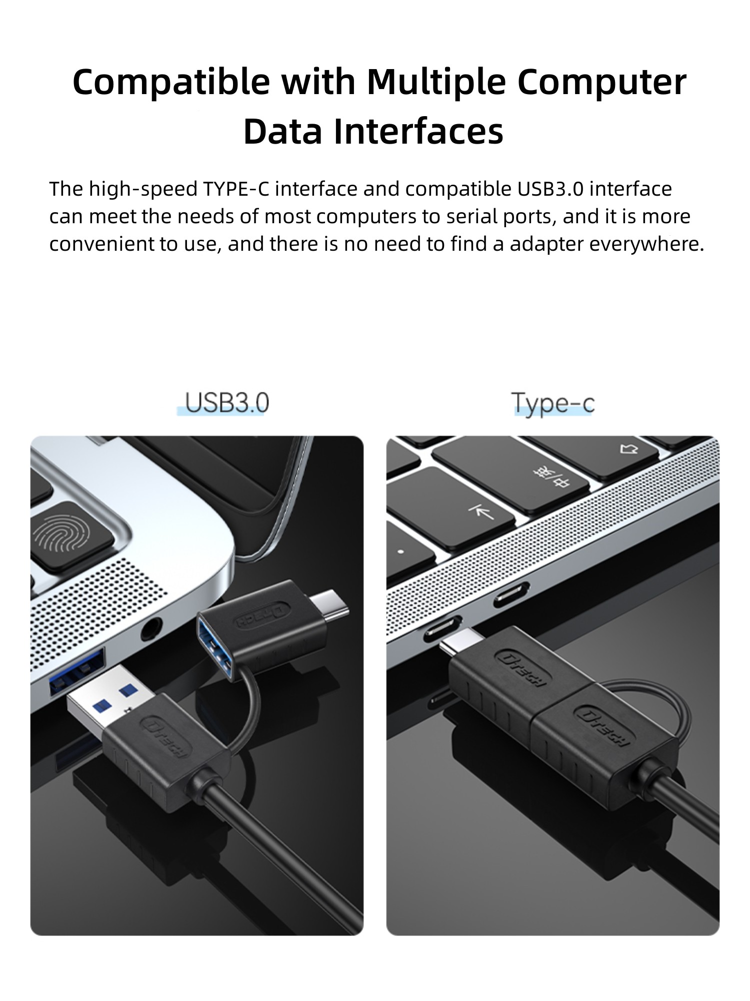 Type-C+USB to RS422 RS485 Serial Cable