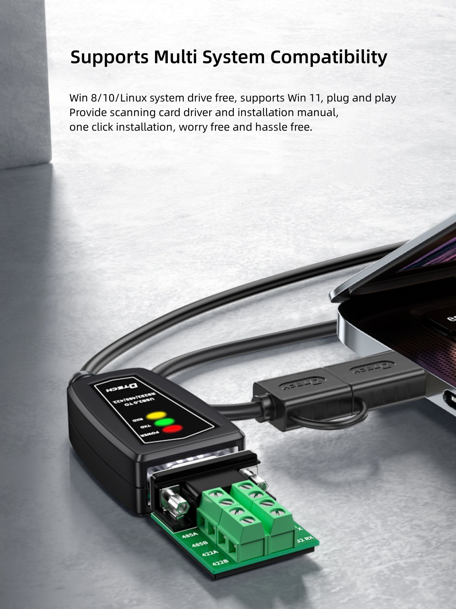 Type C+USB to RS232/422/485 Serial Cable