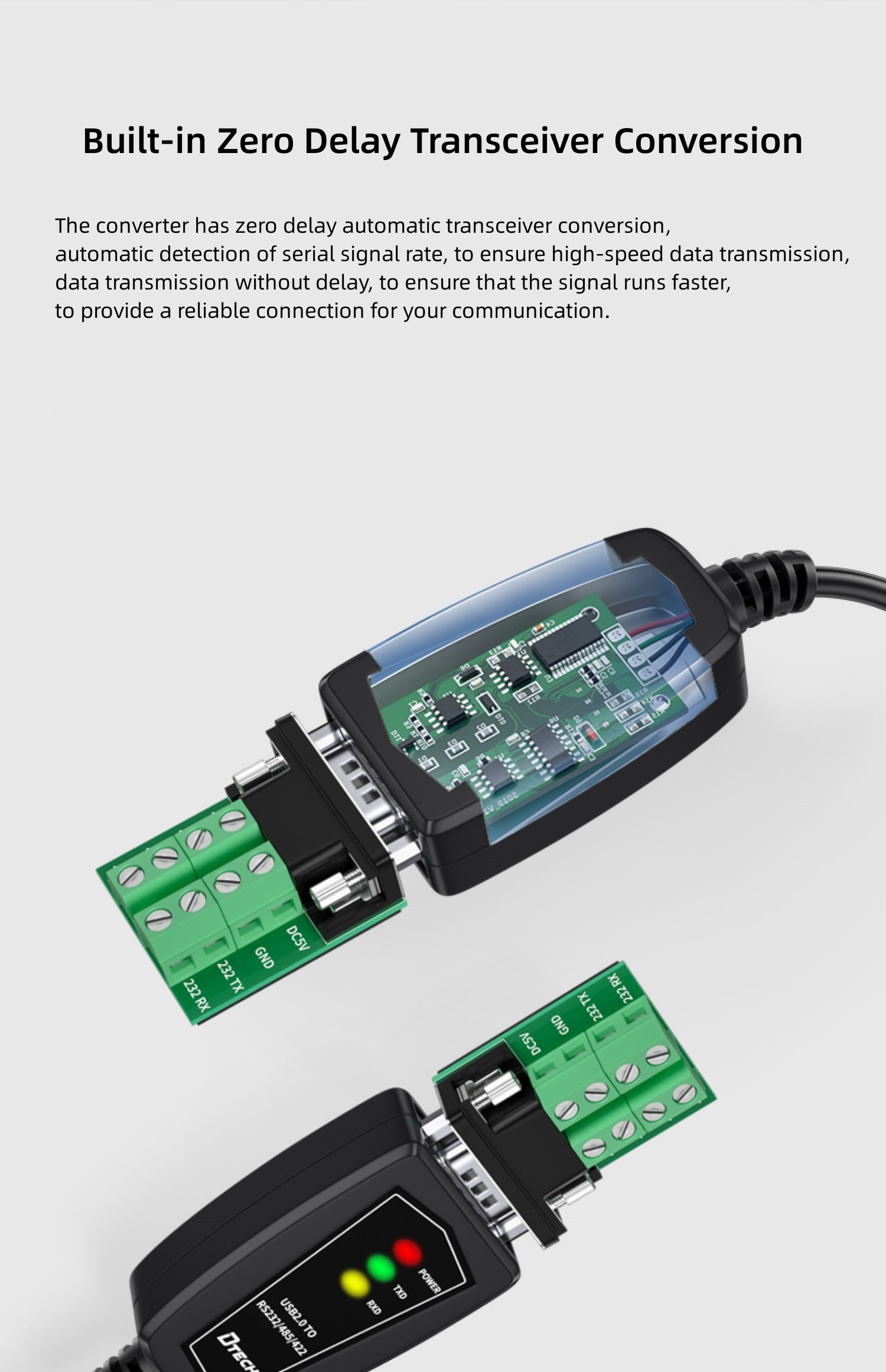 Type C+USB to RS232/422/485 Serial Cable