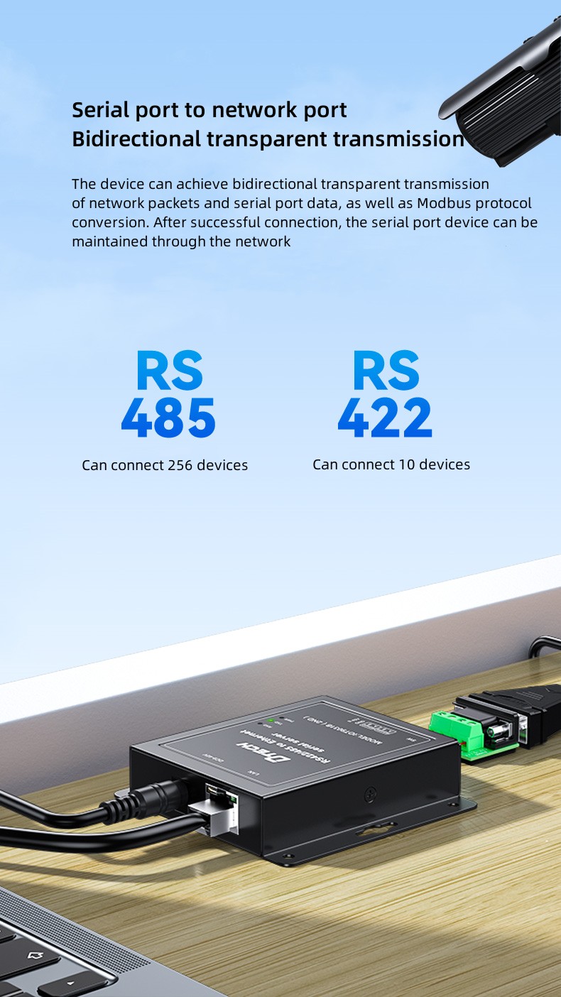 RS422/485 to Ethernet Serial Server