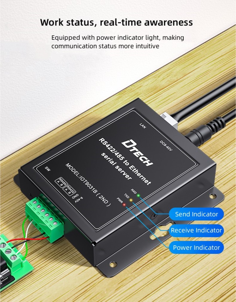 RS422/485 to Ethernet Serial Server