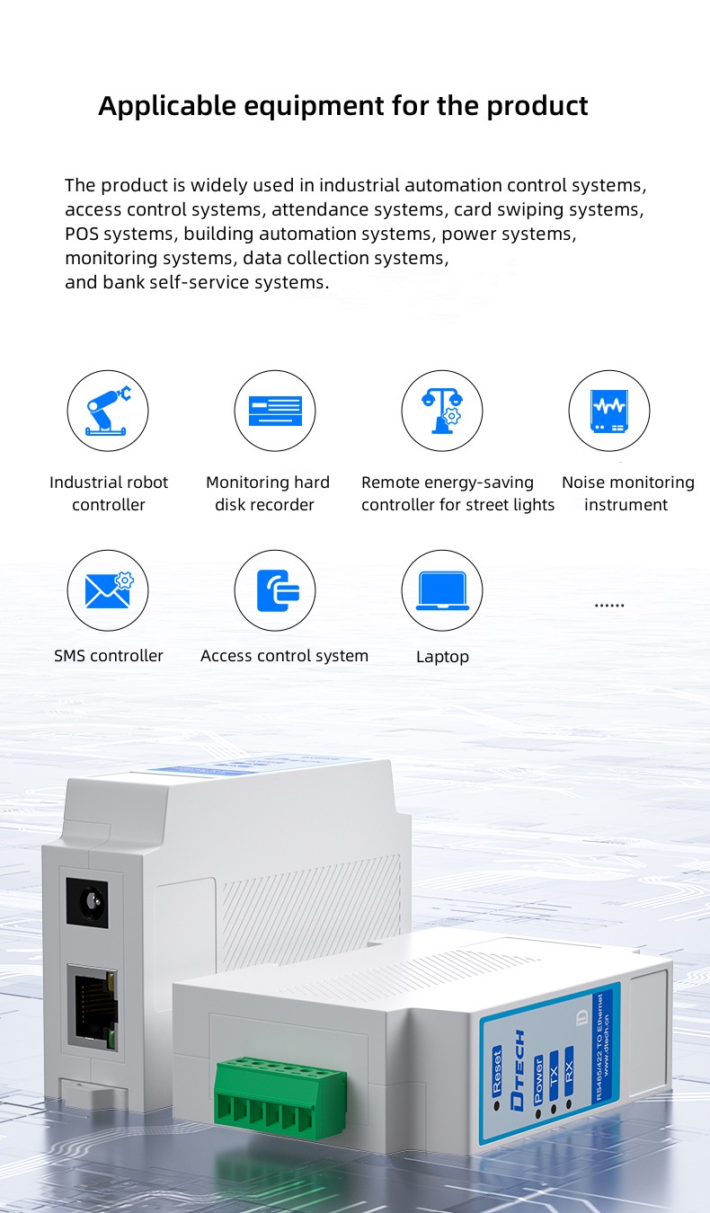 RS422/485 to Ethernet (Din Rail)