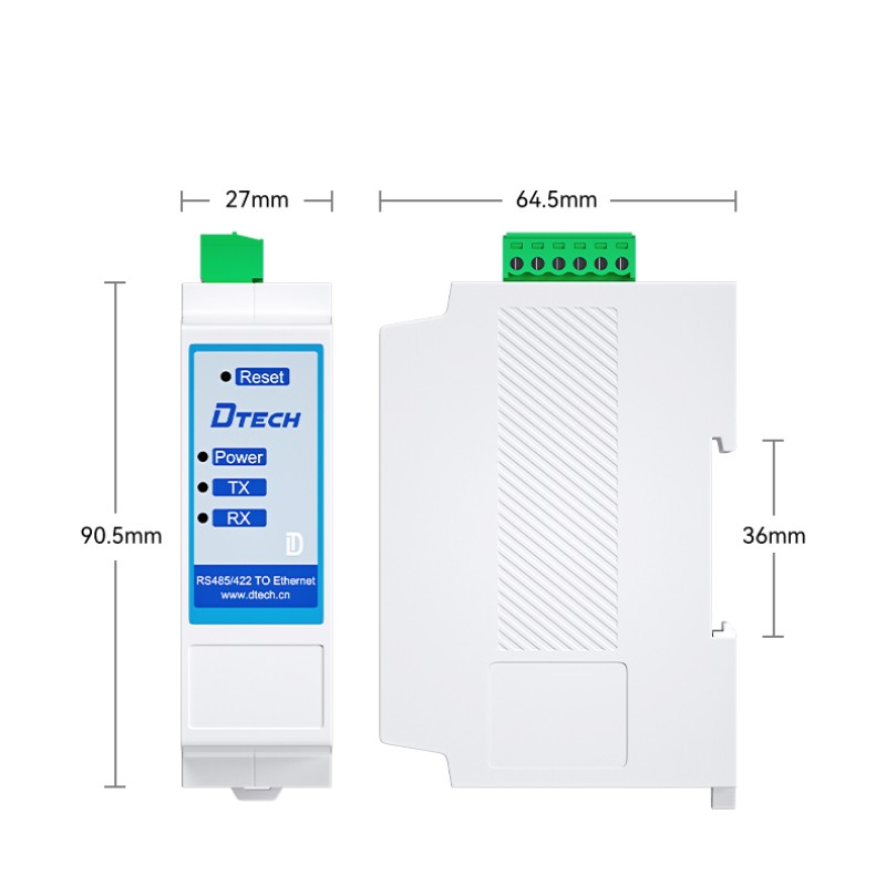 RS422/485 to Ethernet (Din Rail)