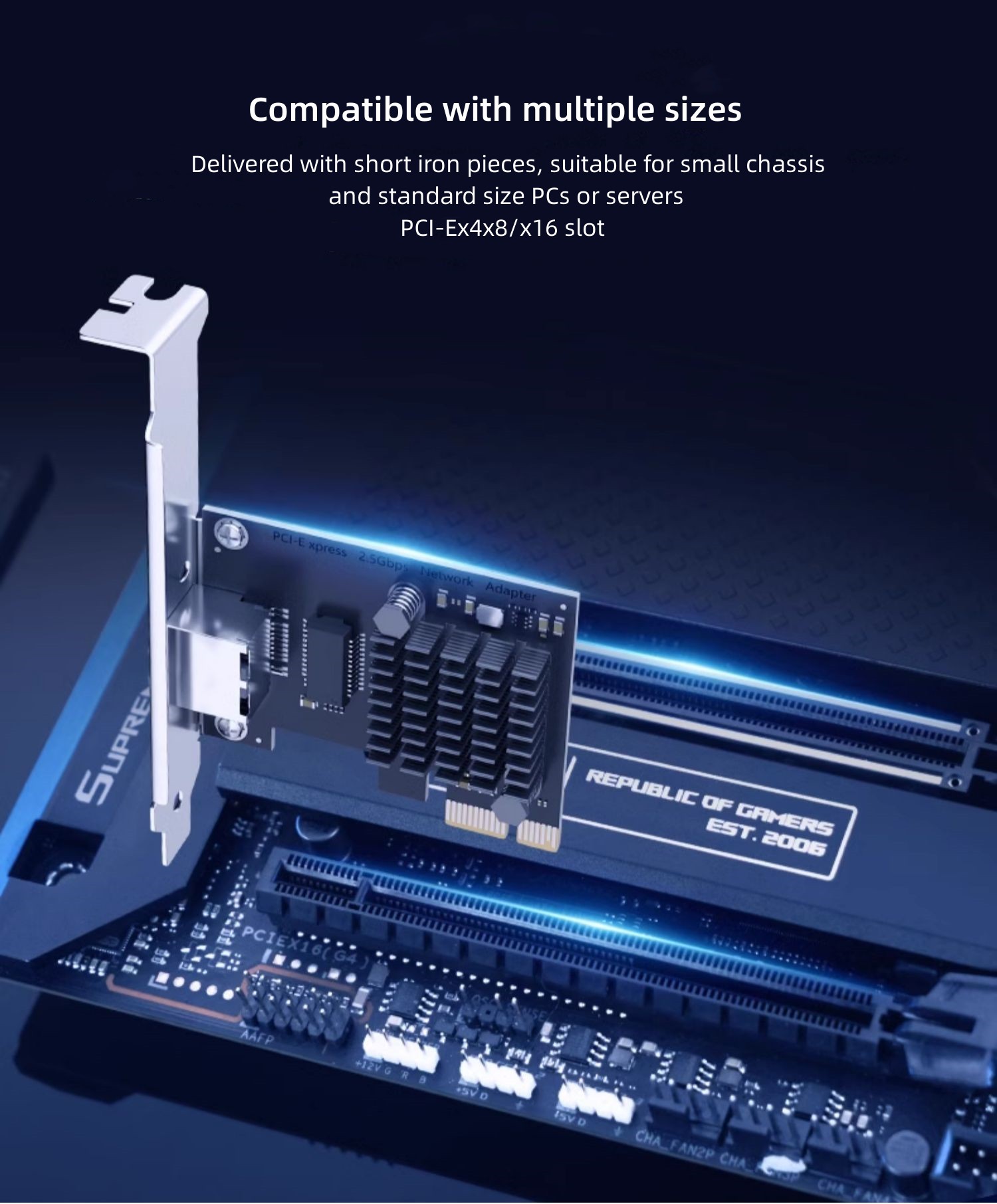 PCI-E to 2.5G Gigabit Network Card