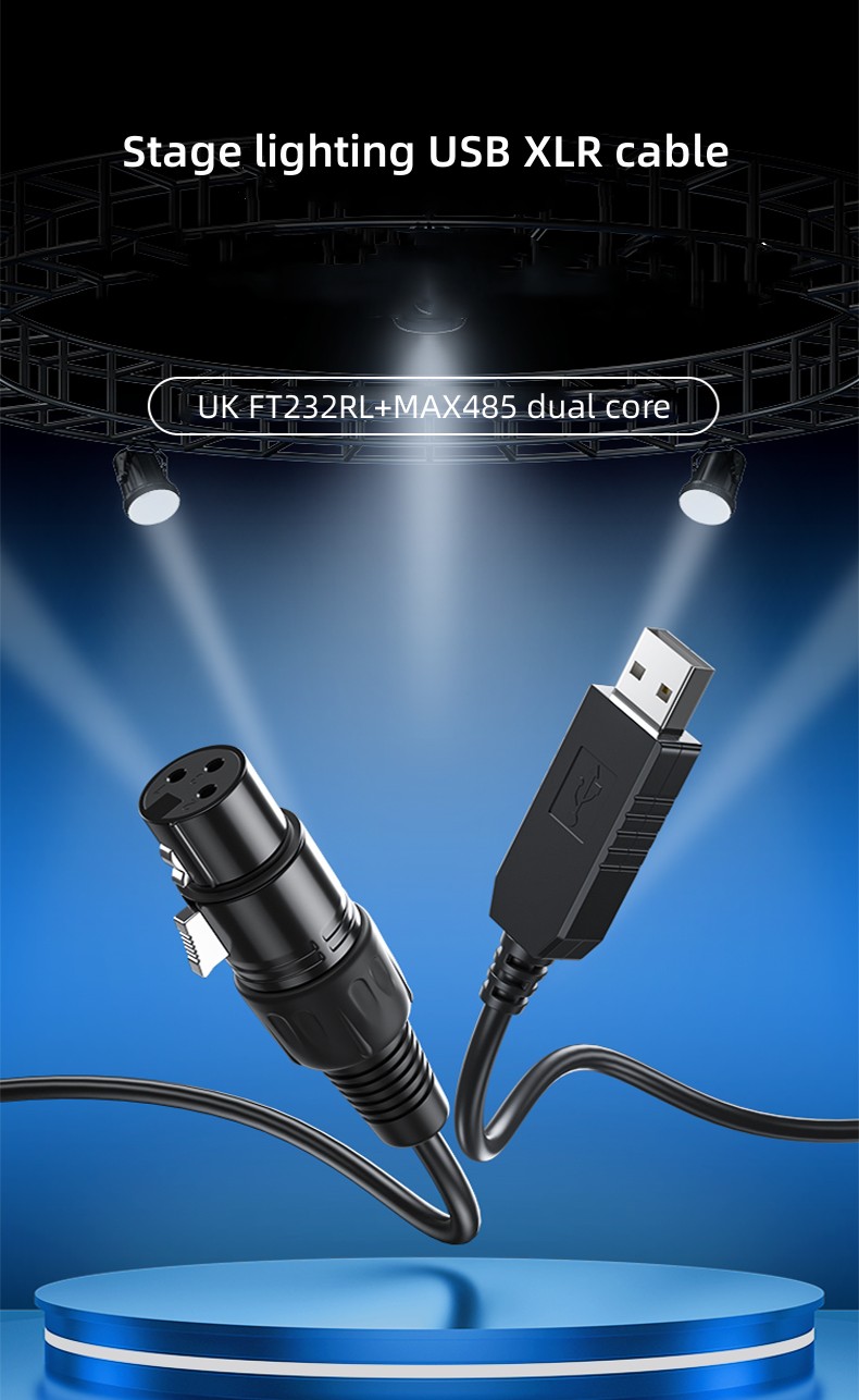 USB To RS485 XLR Cable For XTA DP448 & Marani DPA240P Audio Systems - 6FT FT232RNL Chip