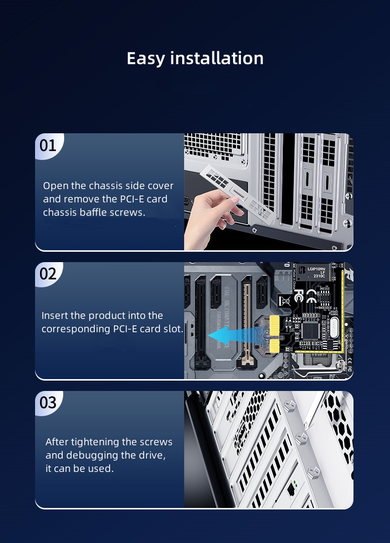 PCI-E to RJ45 Gigabit Ethernet Card