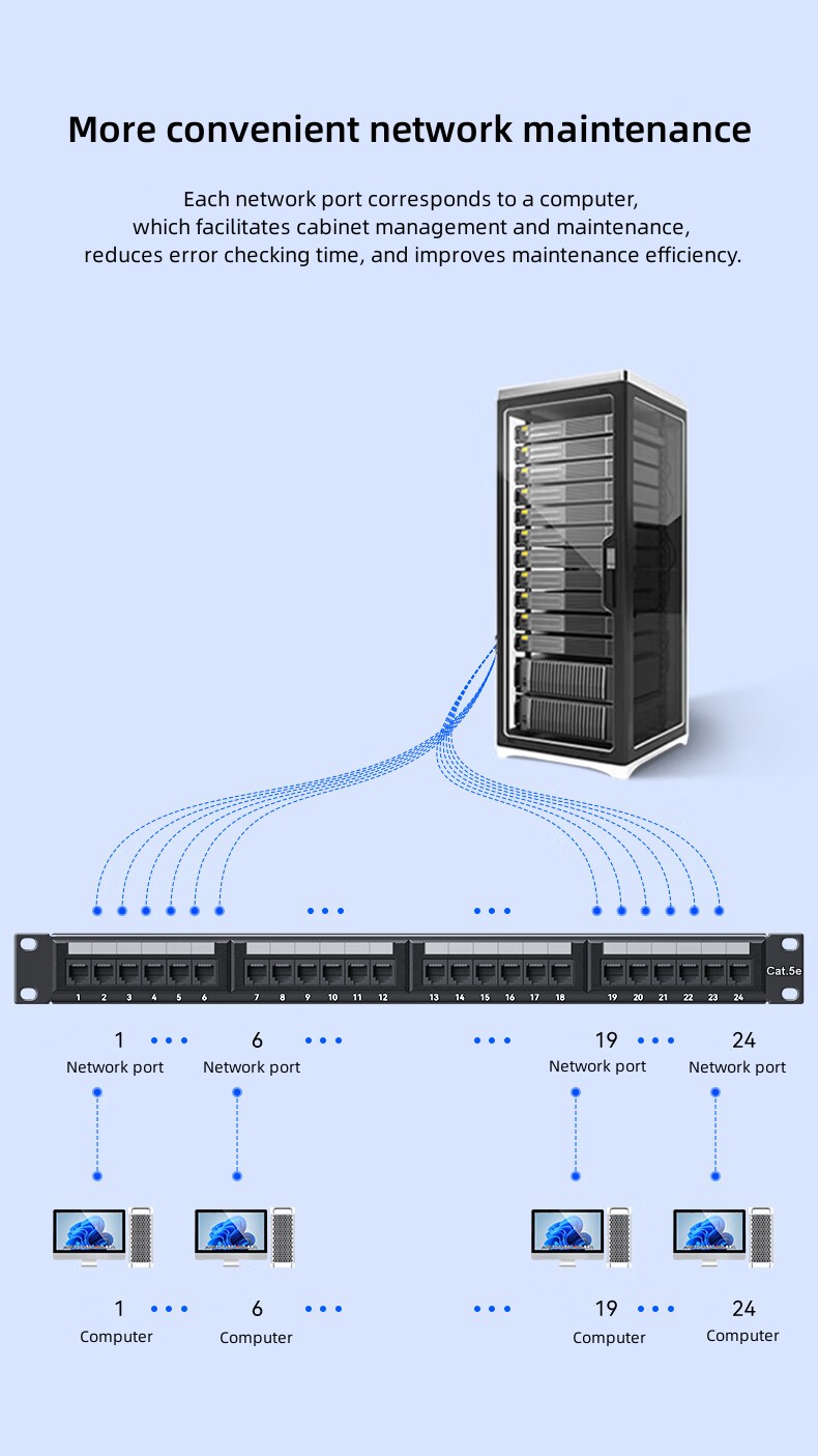CAT5e 24 Port Distribution Frame