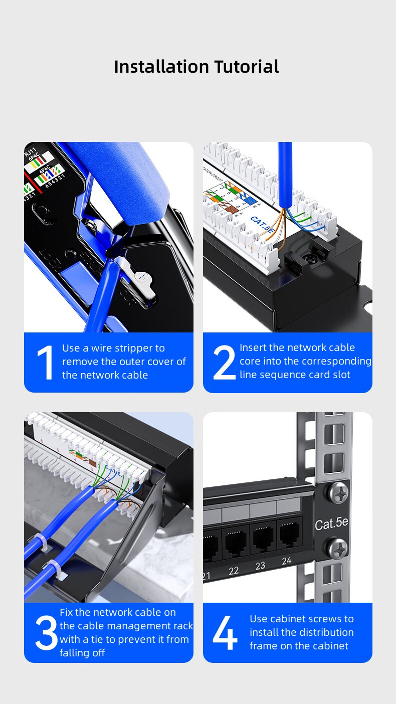CAT5e 24 Port Distribution Frame