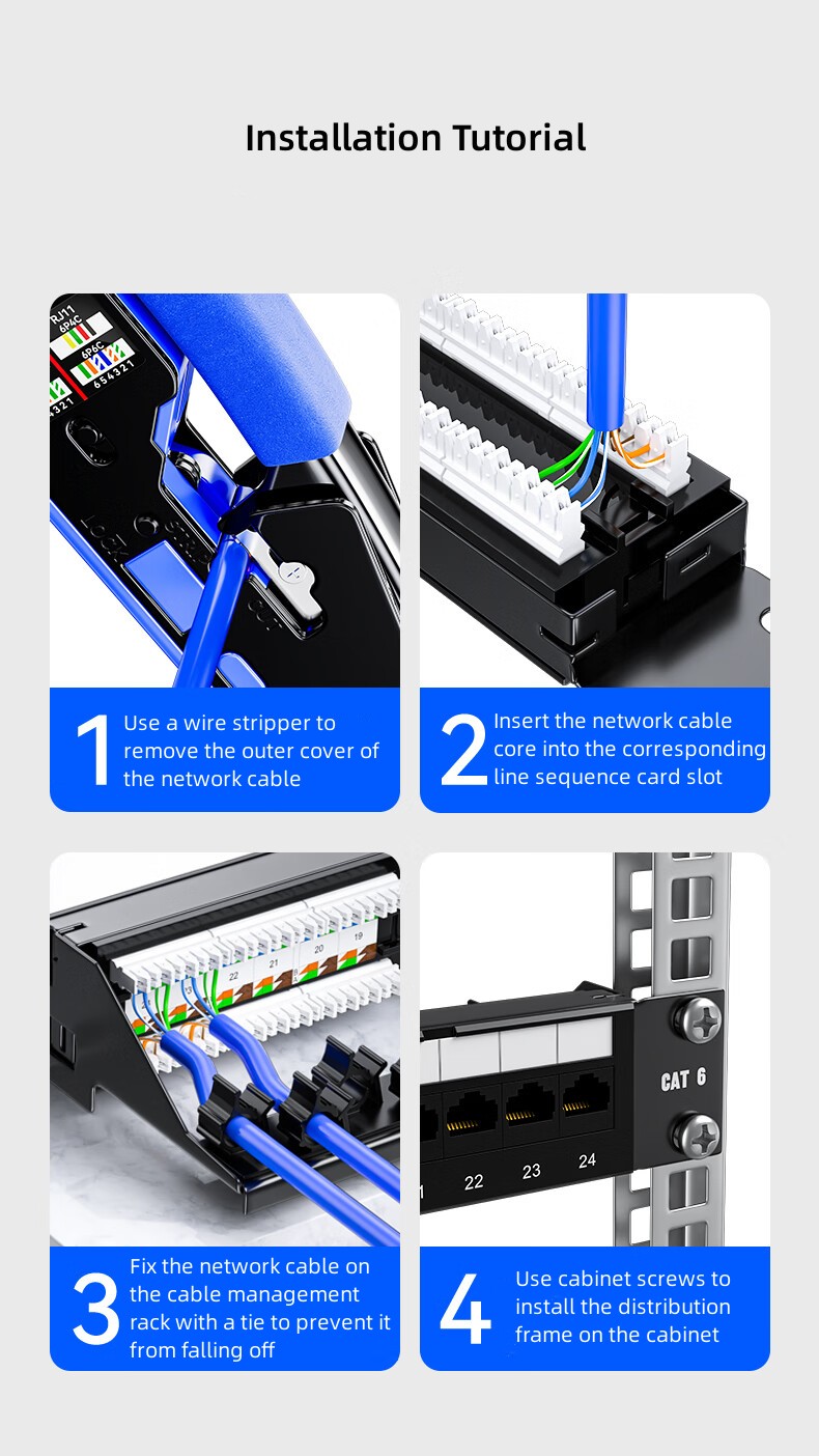 CAT6 24 Port Patch Panel