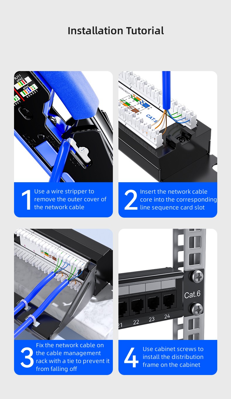 CAT6 24 Port Patch Panel