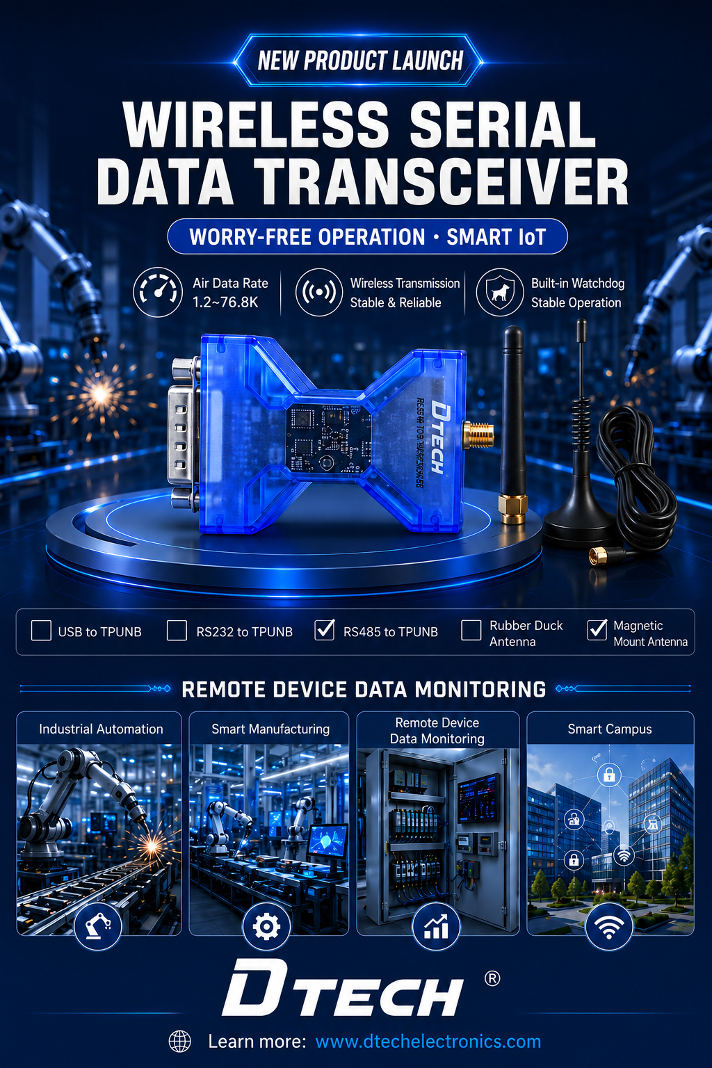USB to TPUNB wireless serial data transceiver USB to TPUNB wireless serial data transceiver