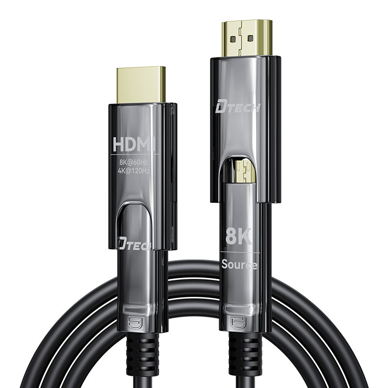 What are the differences between fiber optic HDMI cables and regular HDMI cables?